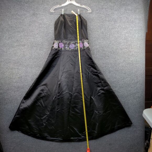 Frederick's of Hollywood Black Strapless Dress with Purple Accents - Picture 10 of 11